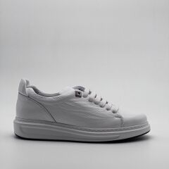 FVR1001 Hakiki Deri Erkek Sneaker Ayakkabı 41 - Beyaz