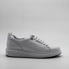 FVR1001 Hakiki Deri Erkek Sneaker Ayakkabı 43 - Beyaz