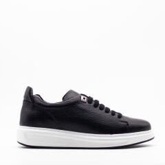 FVR1001 Hakiki Deri Erkek Sneaker Ayakkabı 39 - Siyah