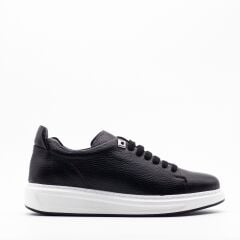 FVR1001 Hakiki Deri Erkek Sneaker Ayakkabı 43 - Siyah