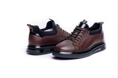 Deri Erkek Spor Ayakkabı - TZN1006 43 - Kahverengi