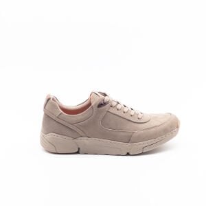 Nubuk Hakiki Deri Erkek Spor Ayakkabı Bej - 44