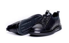 Deri Erkek Spor Ayakkabı - TZN1006 43 - Siyah