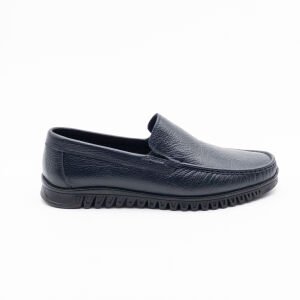 YZN1017 Erkek Hakiki Deri Casual Ayakkabı LACİVERT - 43