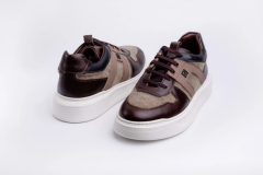 Deri İthal Keçe Spor Ayakkabı - CRL1001 41 - Kahverengi