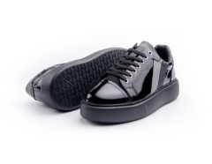 Rugan Deri Erkek Spor Ayakkabı - HGN1003R 44 - Siyah