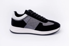 Siyah Süet Deri Erkek Spor Ayakkabı - HGN1007 40 - Siyah