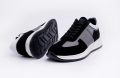 Siyah Süet Deri Erkek Spor Ayakkabı - HGN1007 40 - Siyah