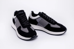 Siyah Süet Deri Erkek Spor Ayakkabı - HGN1007 40 - Siyah