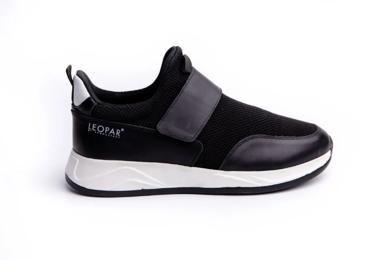 Fileli Deri Erkek Spor Ayakkabı - HGN1010 42 - Siyah