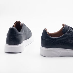 Hakiki Deri Sneaker Ultra Hafif Eva Taban LACİVERT - 42