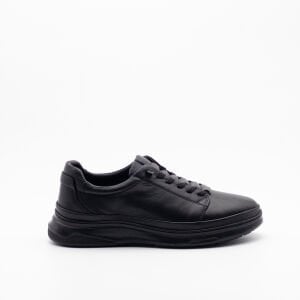 Deri Erkek Günlük Casual Sneaker Siyah - 42