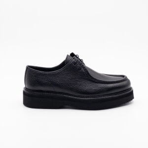 Erkek Dokulu Deri Kalın Taban Casual Ayakkabı SİYAH - 44