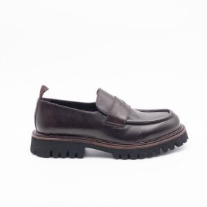 Tırtıklı Taban Erkek Deri Makosen KAHVERENGİ - 44