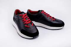 Deri Erkek Spor Ayakkabı - TLN1003 43 - Siyah