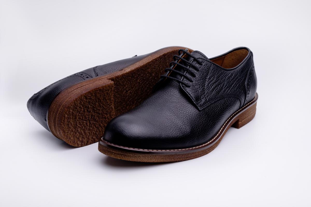 Kahverengi Deri Erkek Klasik Ayakkabı